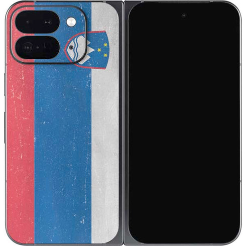 Slovenia Flag Distressed Google Pixel 9 Pro Fold Skin